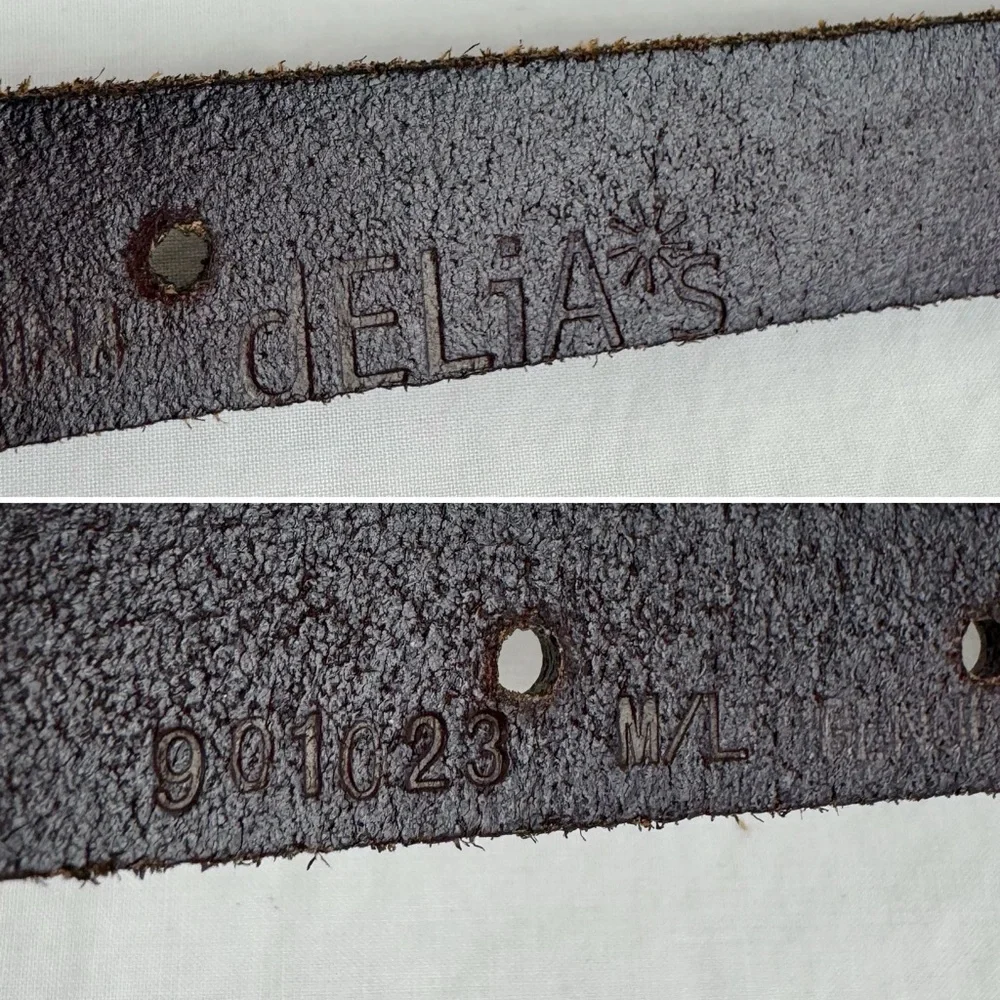 Delia's Vintage Brown Leather Braided Belt
